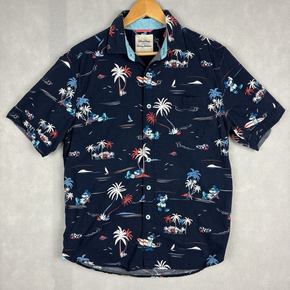 Tommy Bahama Disney Parks Collection Shirt Men’s Small Blue Button Up Mickey